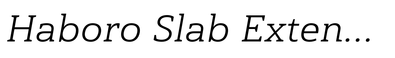 Haboro Slab Extended Book Italic